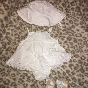 Baby Gap sundress hat and sandals outfit